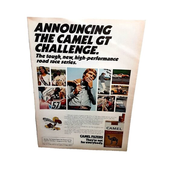 1972 Camel Cigarettes GT Race Challenge Sports Cars Original Print Ad Vintage - Picture 1 of 1